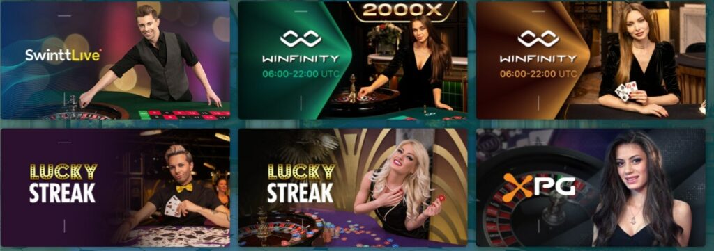 22bet Casino ao vivo